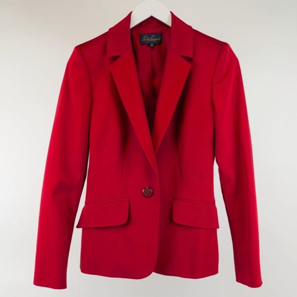 Luisa Spagnoli Jackets & Blazers - *SOLD* Luisa Spagnoli Red Satin Blazer